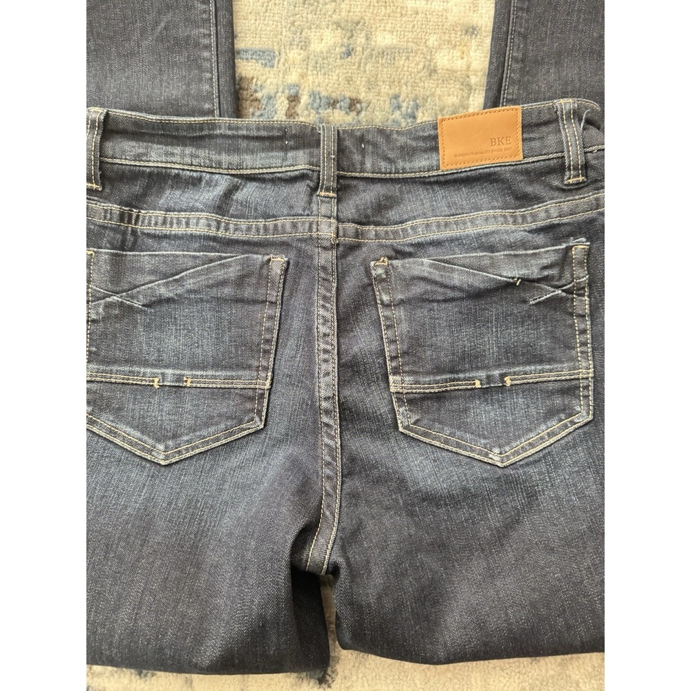 BKE Payton Universal Fit Stretch Blue Jeans Straight Womens Mid Rise 29x32 - Picture 3 of 7